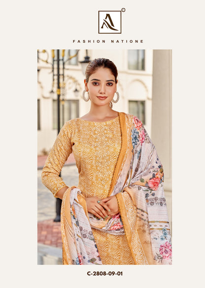 Super Girl Edition 3 Alok Zam Cotton Karachi Salwar Suits Manufacturer India