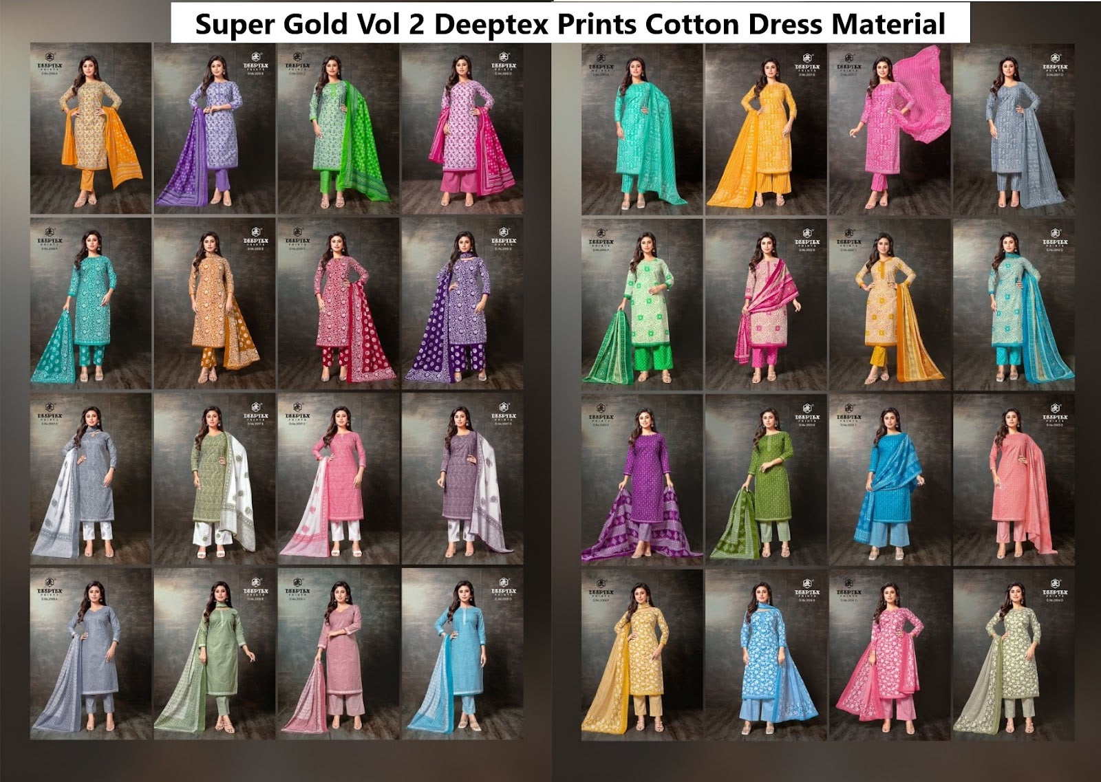 Super Gold Vol 2 Deeptex Prints Cotton Dress Material Manufacturer India