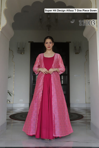 Super Hit Design Alfaaz T Muslin One Piece Gown Wholesale Rate