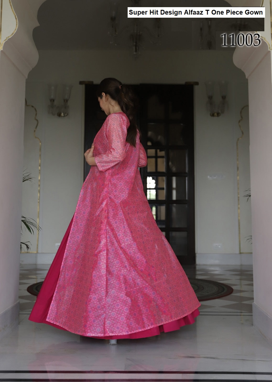 Super Hit Design Alfaaz T Muslin One Piece Gown Wholesale Rate