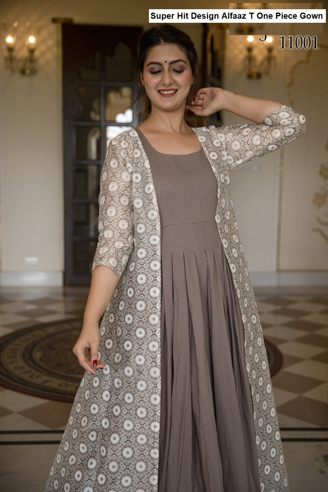 Super Hit Design Alfaaz T Muslin One Piece Gown Wholesale Rate