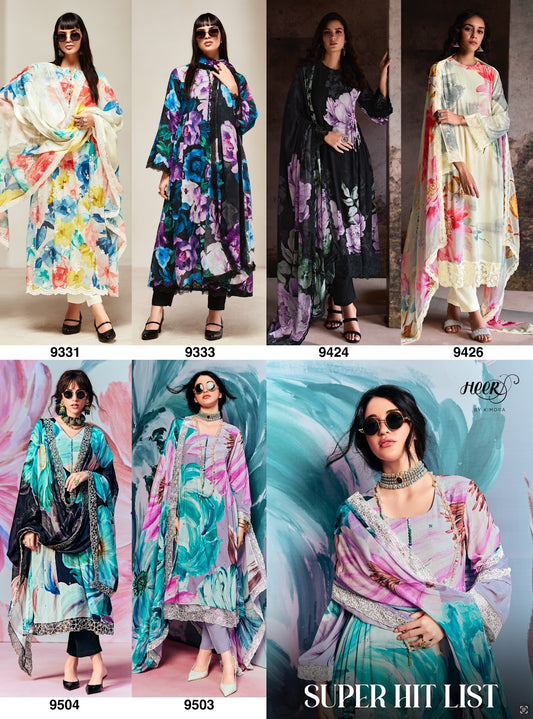 Super Hit List Heer Muslin Pant Style Suits Wholesaler Gujarat