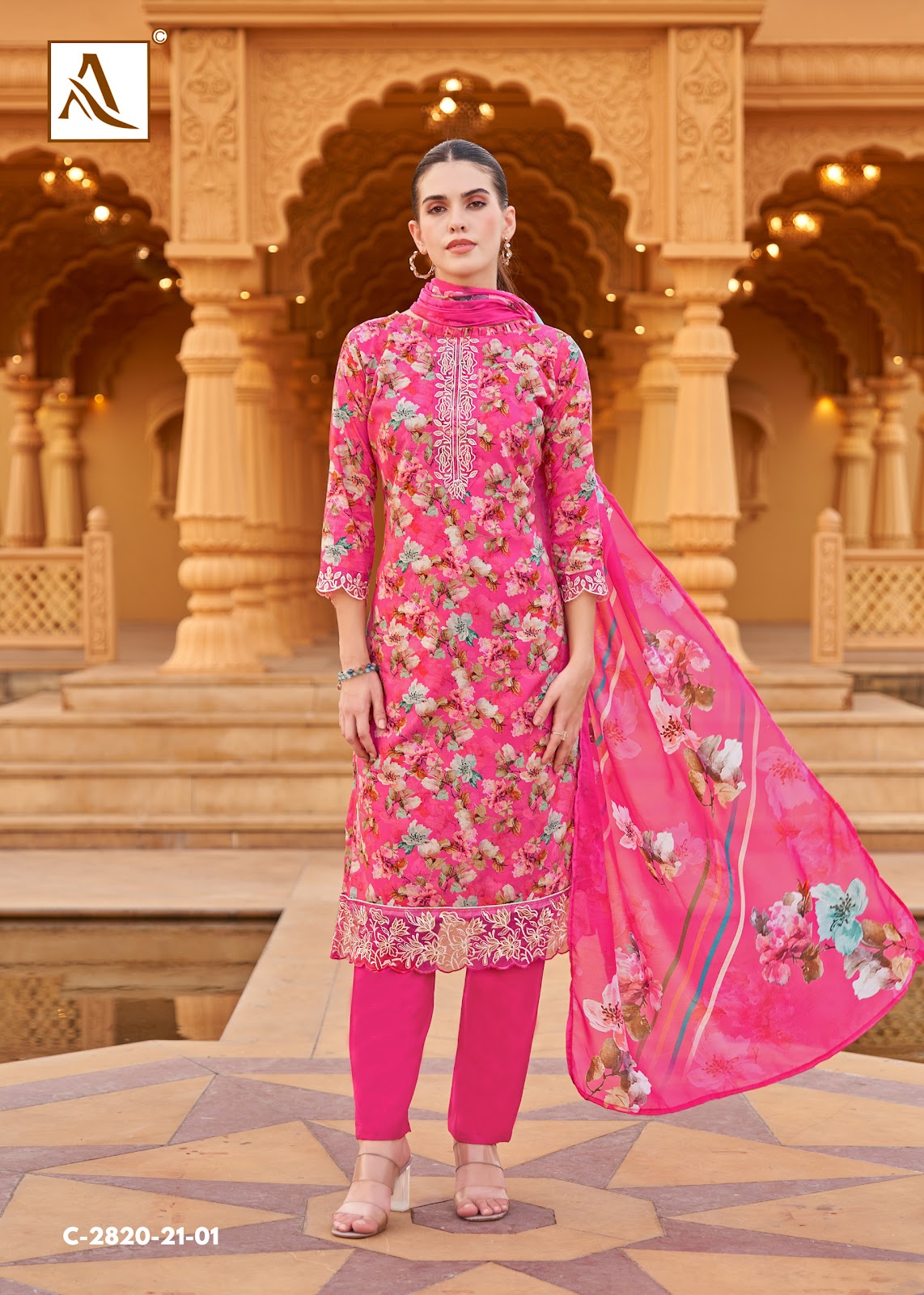 Super Queen Alok Premium Viscose Karachi Salwar Suits Wholesale Price