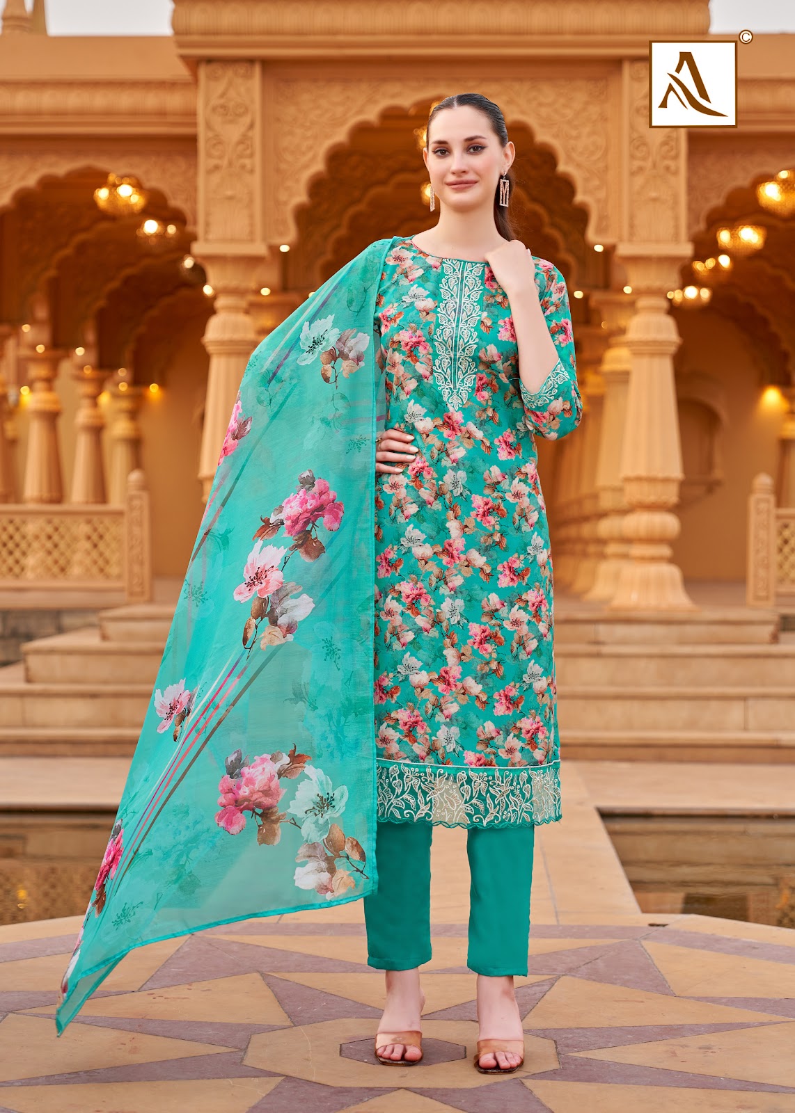 Super Queen Alok Premium Viscose Karachi Salwar Suits Wholesale Price