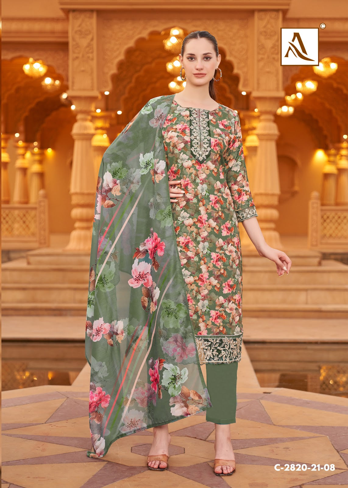 Super Queen Alok Premium Viscose Karachi Salwar Suits Wholesale Price