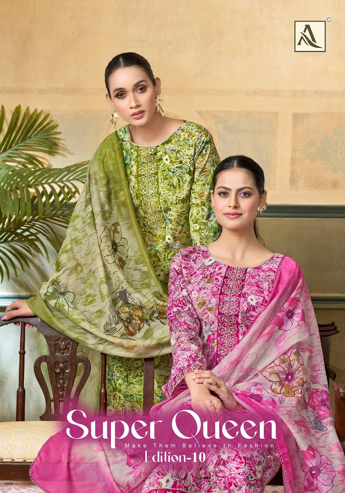 Super Queen Edition 10 Alok Reyon Karachi Salwar Suits Supplier