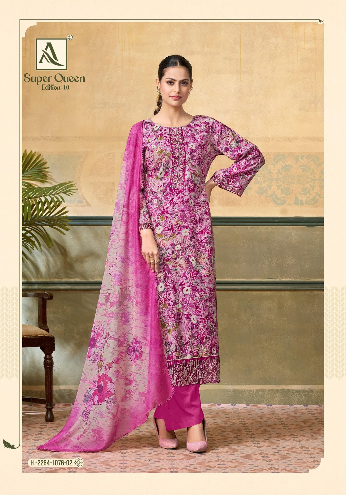 Super Queen Edition 10 Alok Reyon Karachi Salwar Suits Supplier