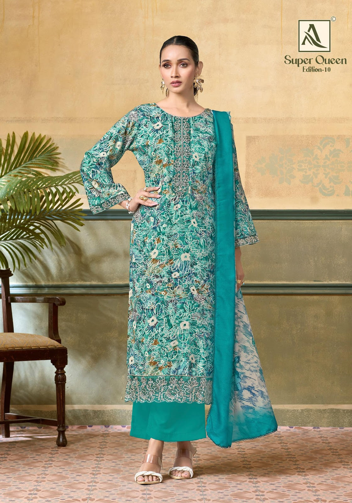 Super Queen Edition 10 Alok Reyon Karachi Salwar Suits Supplier