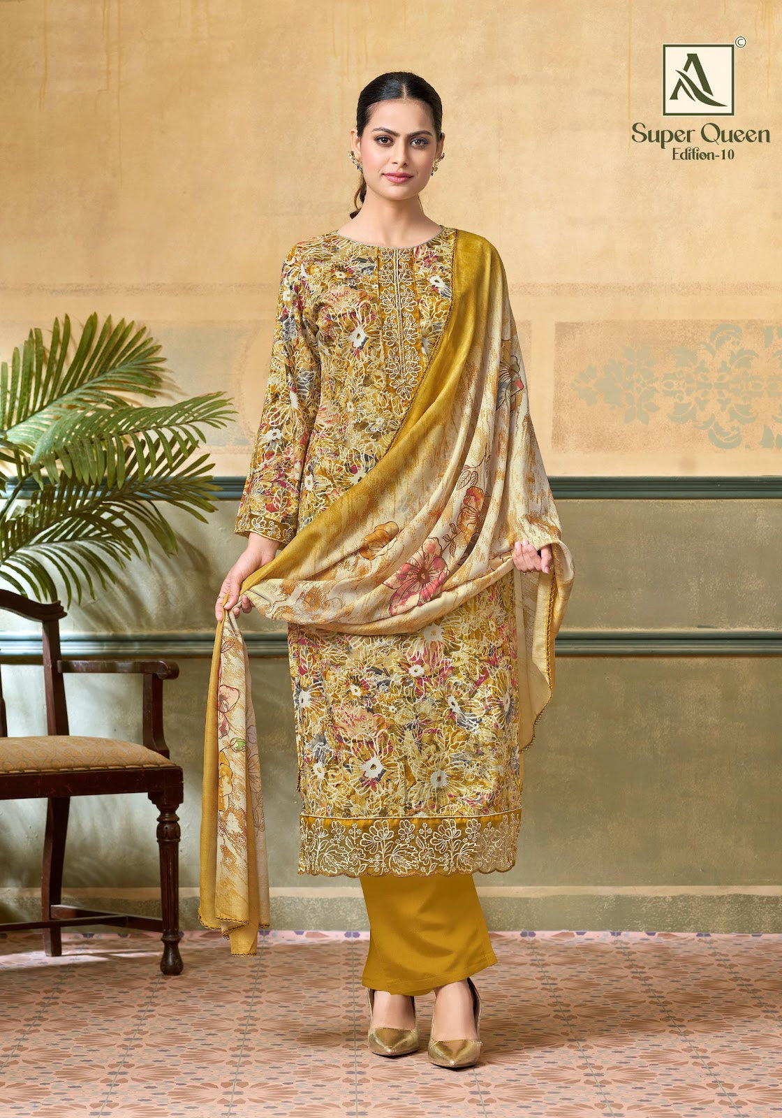 Super Queen Edition 10 Alok Reyon Karachi Salwar Suits Supplier