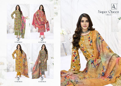 Super Queen Edition 6 Alok Viscose Reyon Karachi Salwar Suits Manufacturer India