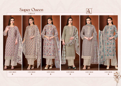 Super Queen Edition 8 Alok Reyon Karachi Salwar Suits Manufacturer Gujarat