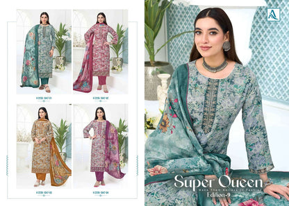 Super Queen Edition 9 Alok Reyon Karachi Salwar Suits Wholesaler India