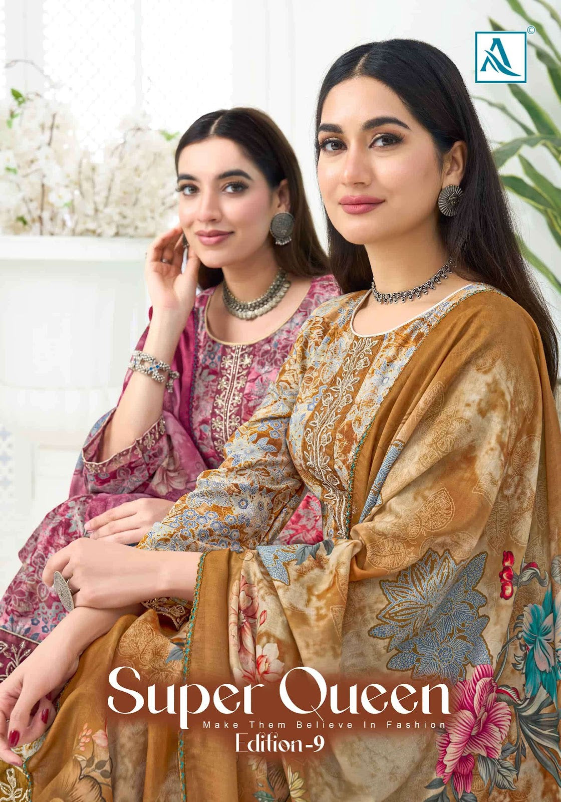 Super Queen Edition 9 Alok Reyon Karachi Salwar Suits Wholesaler India