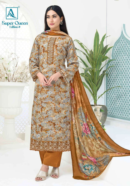 Super Queen Edition 9 Alok Reyon Karachi Salwar Suits Wholesaler India