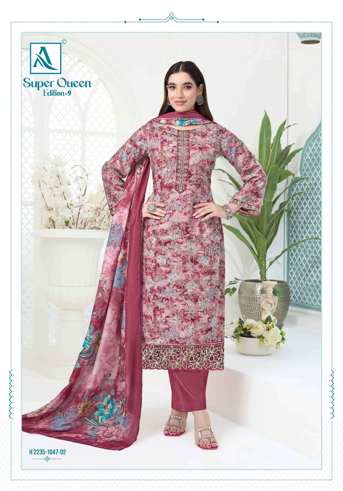 Super Queen Edition 9 Alok Reyon Karachi Salwar Suits Wholesaler India