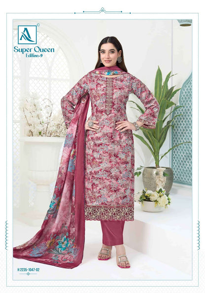 Super Queen Edition 9 Alok Reyon Karachi Salwar Suits Wholesaler India