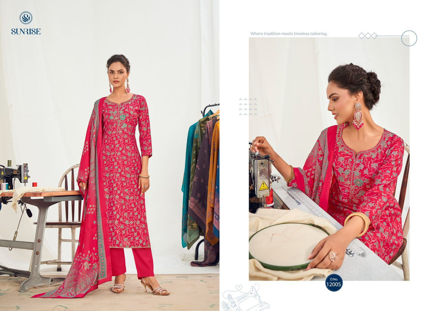 Super Silk Vol 12 Sunrise Modal Silk Pant Style Suits Wholesaler Ahmedabad