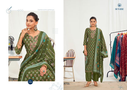 Super Silk Vol 12 Sunrise Modal Silk Pant Style Suits Wholesaler Ahmedabad