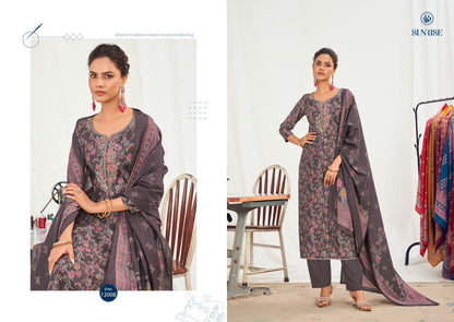Super Silk Vol 12 Sunrise Modal Silk Pant Style Suits Wholesaler Ahmedabad