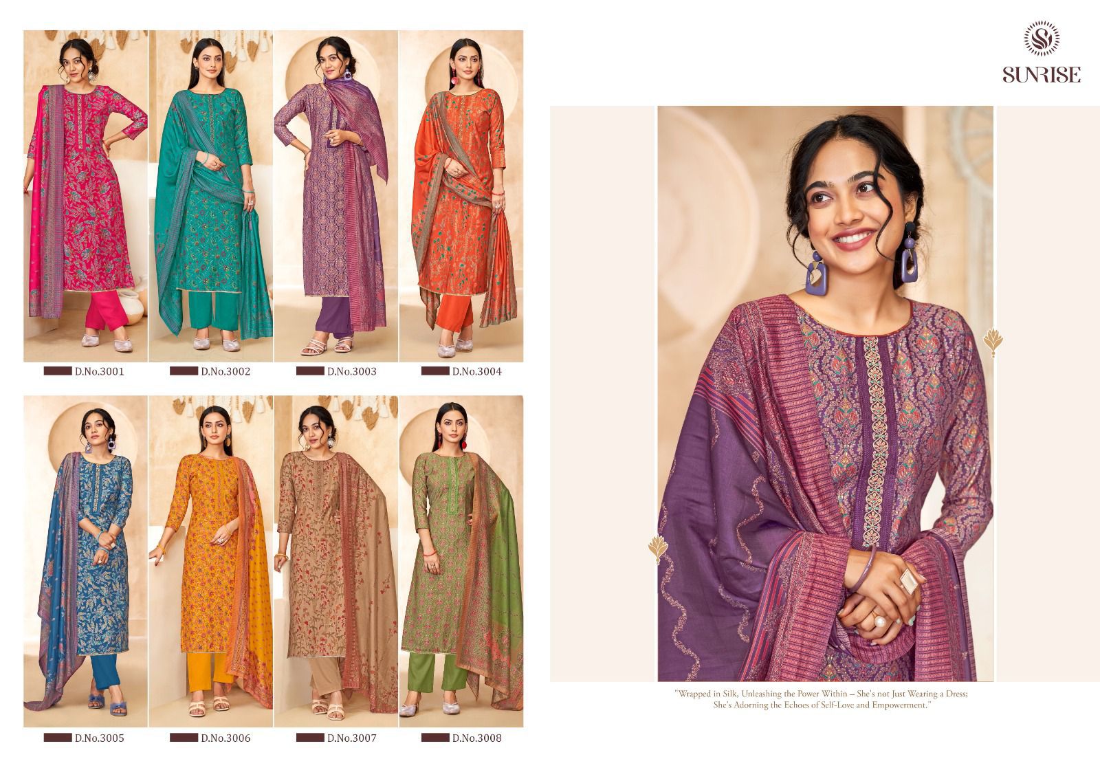 Super Silk Vol 3 Sunrise Modal Silk Pant Style Suits Supplier