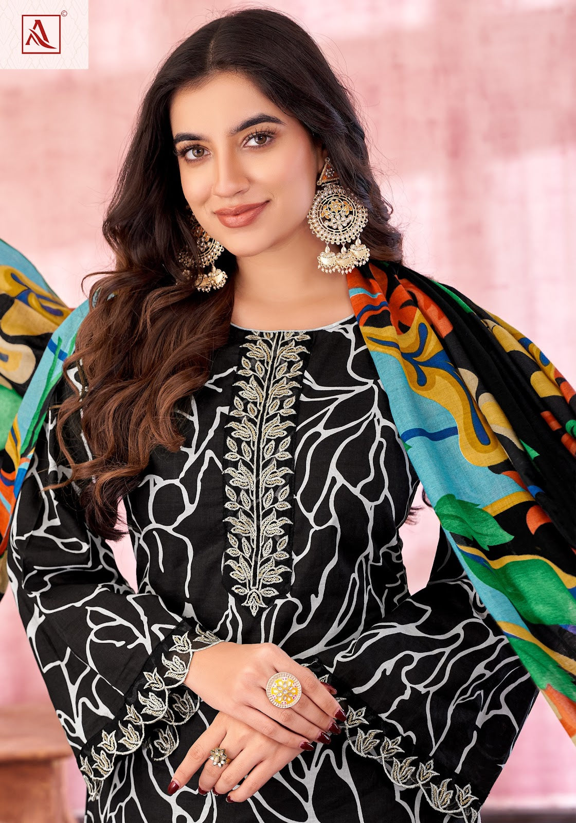 Super Star Alok Cambric Karachi Salwar Suits Supplier