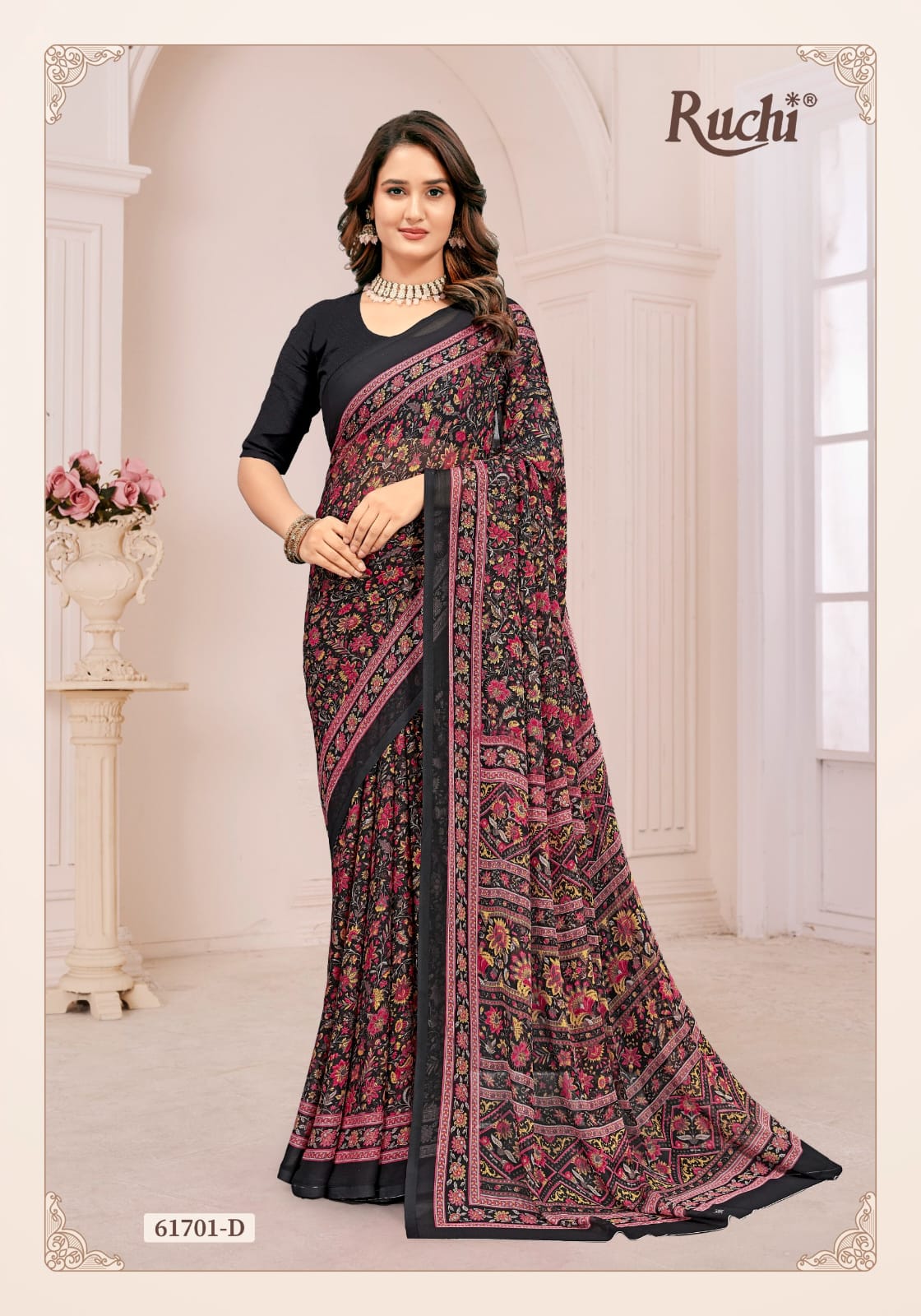 Super Star Chiffon 231 Ruchi Sarees Manufacturer Gujarat