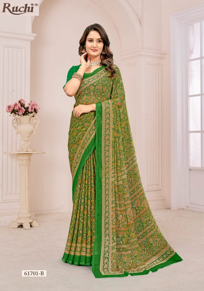 Super Star Chiffon 231 Ruchi Sarees Manufacturer Gujarat
