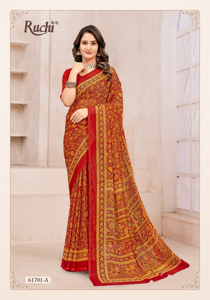 Super Star Chiffon 231 Ruchi Sarees Manufacturer Gujarat