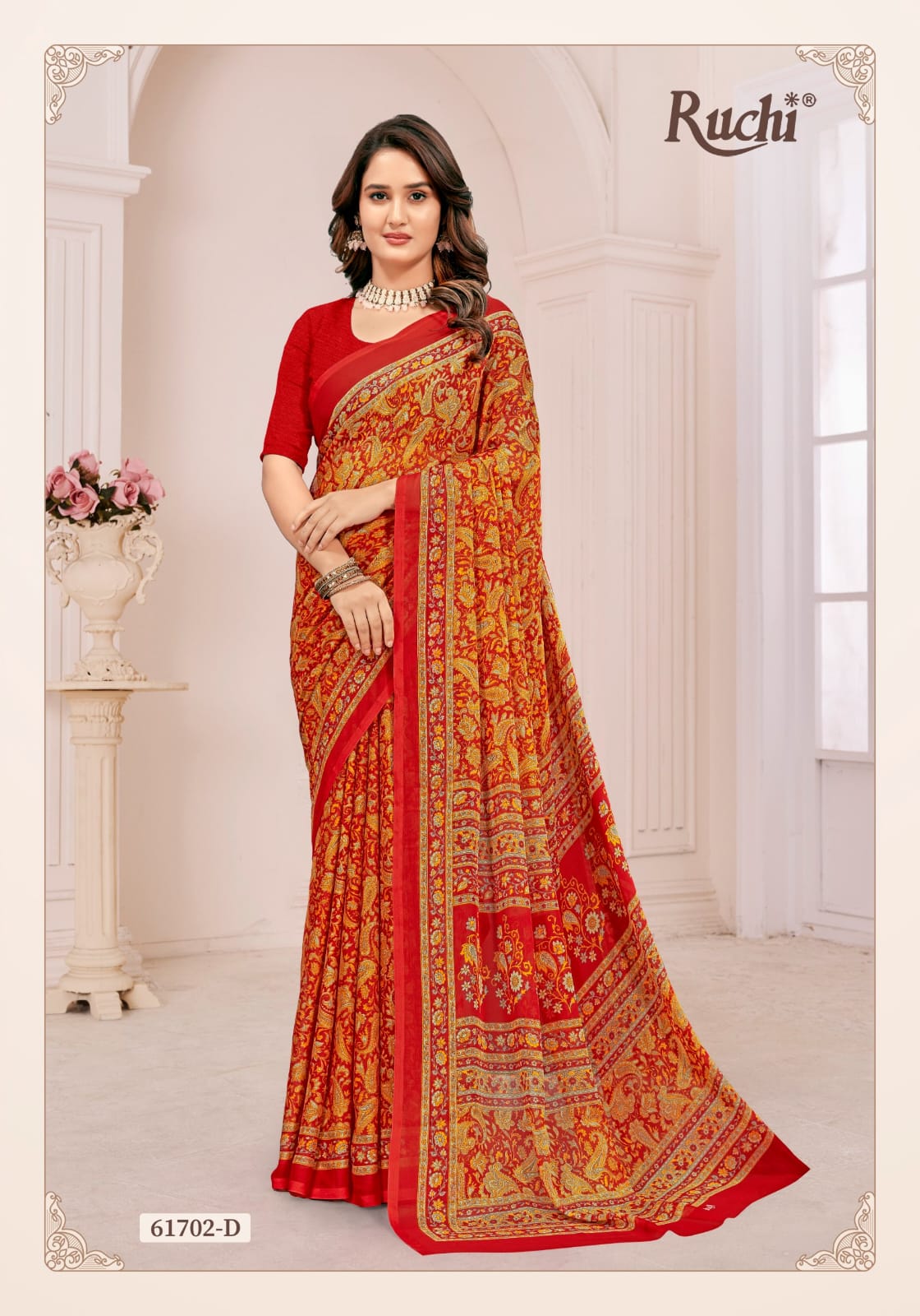 Super Star Chiffon 231 Ruchi Sarees Manufacturer Gujarat