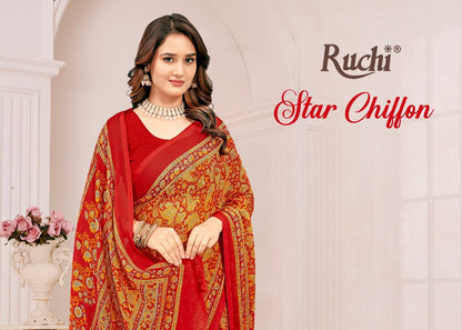 Super Star Chiffon 231 Ruchi Sarees Manufacturer Gujarat