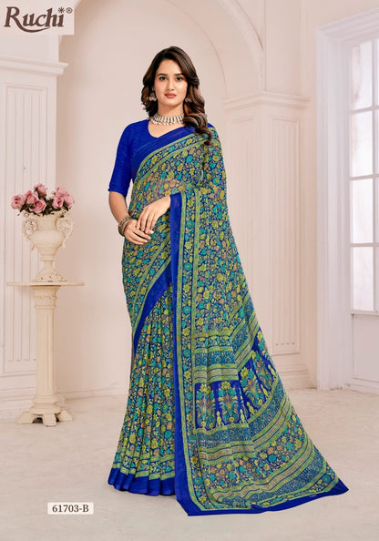 Super Star Chiffon 231 Ruchi Sarees Manufacturer Gujarat