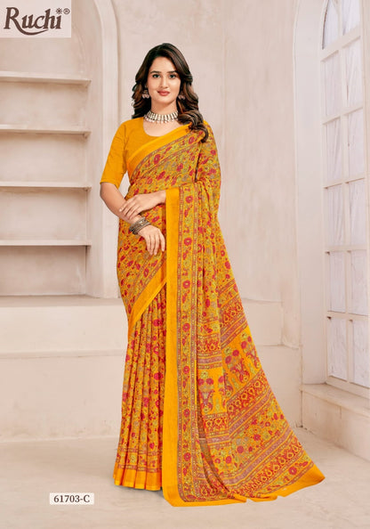 Super Star Chiffon 231 Ruchi Sarees Manufacturer Gujarat