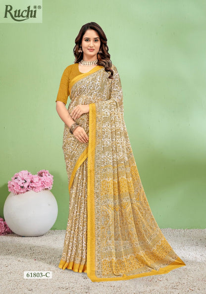 Super Star Chiffon 232 Ruchi Sarees Wholesaler India