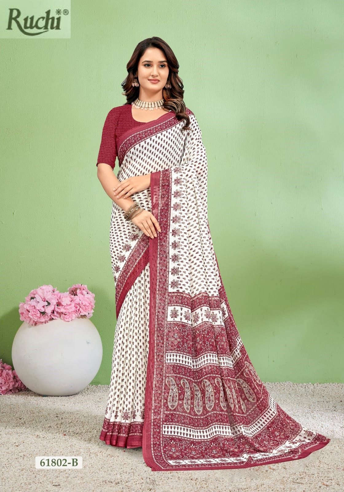 Super Star Chiffon 232 Ruchi Sarees Wholesaler India