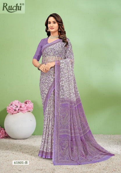 Super Star Chiffon 232 Ruchi Sarees Wholesaler India