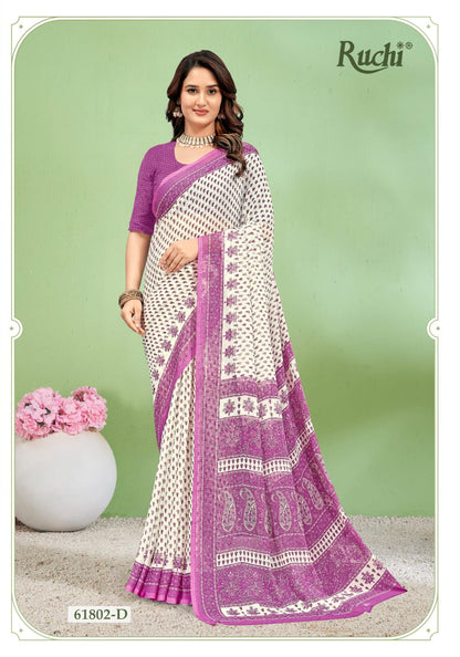 Super Star Chiffon 232 Ruchi Sarees Wholesaler India