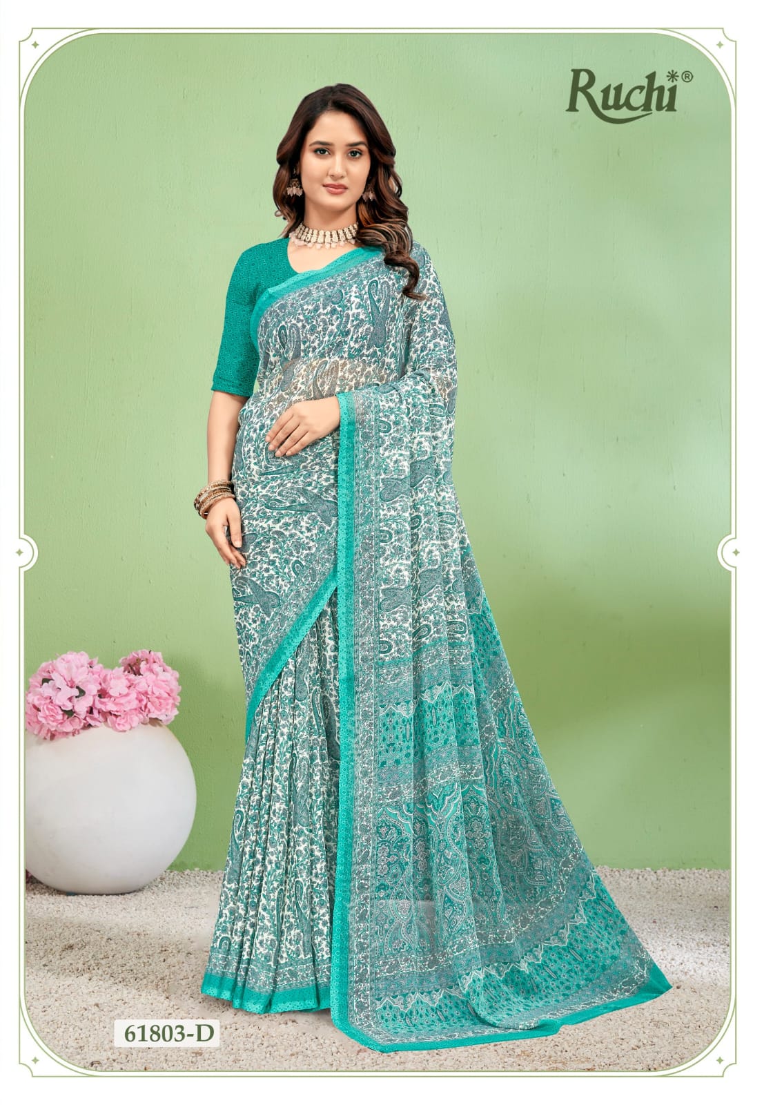 Super Star Chiffon 232 Ruchi Sarees Wholesaler India