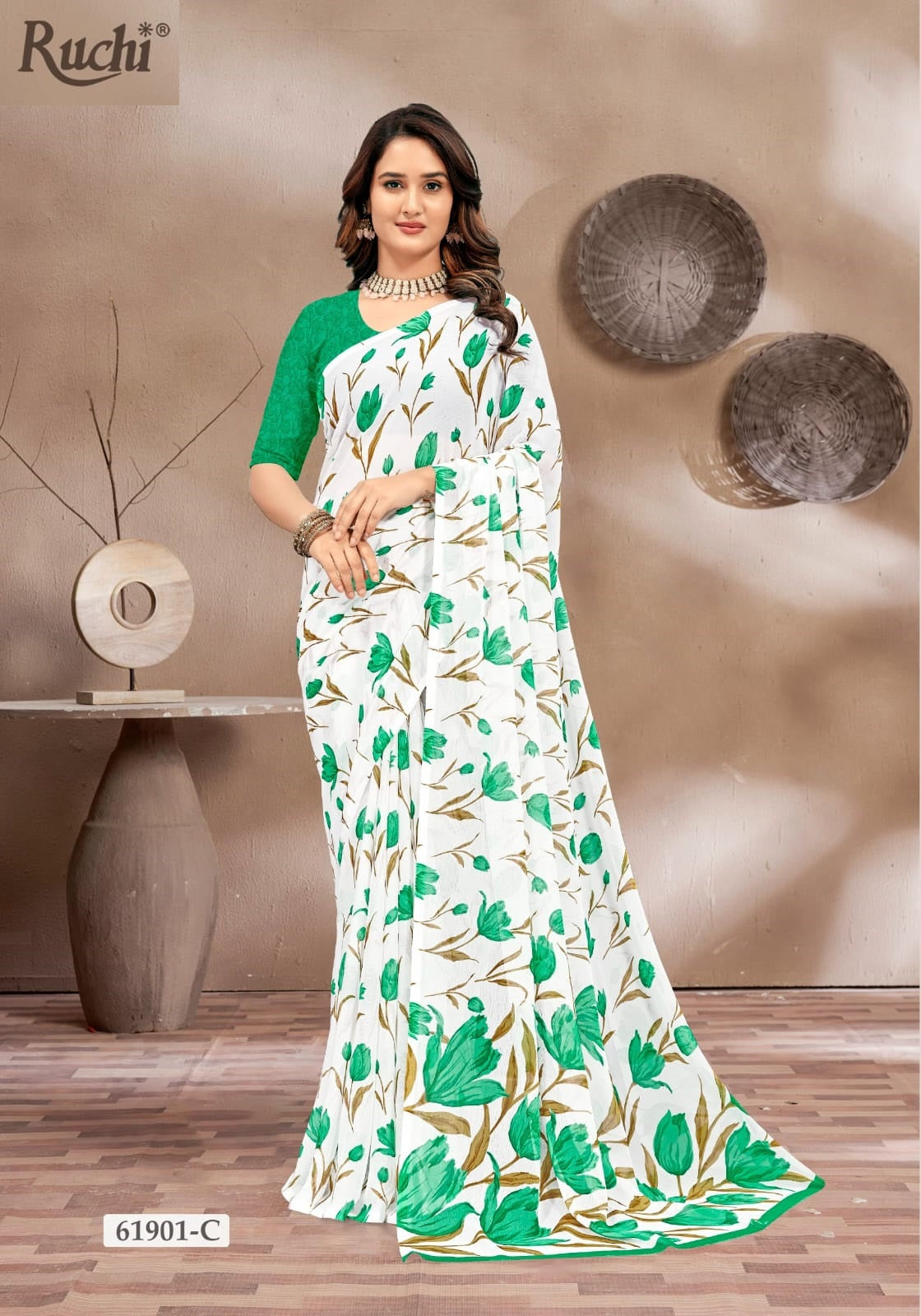 Super Star Chiffon 233 Ruchi Sarees Exporter India
