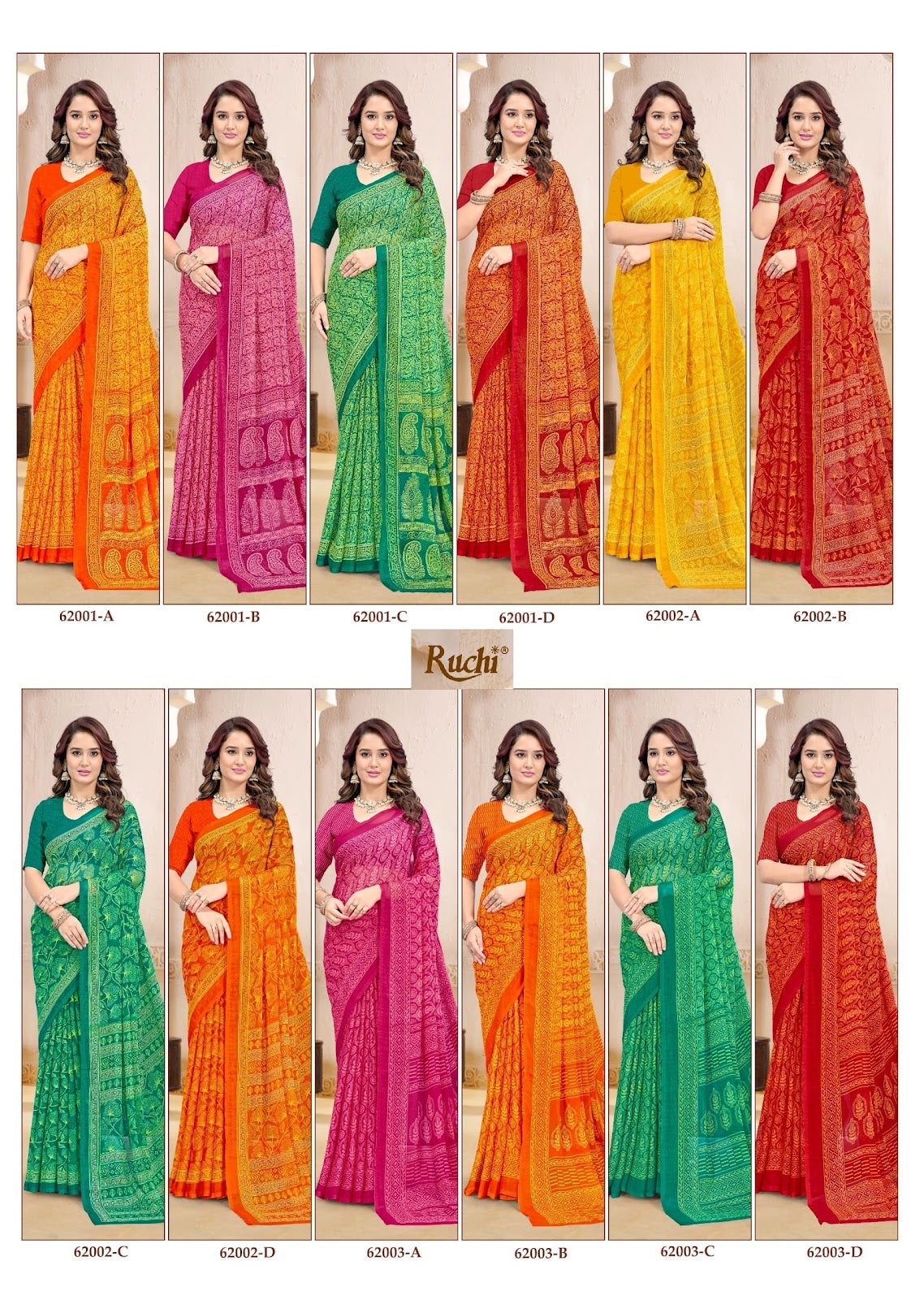 Super Star Chiffon 234 Ruchi Sarees Exporter India