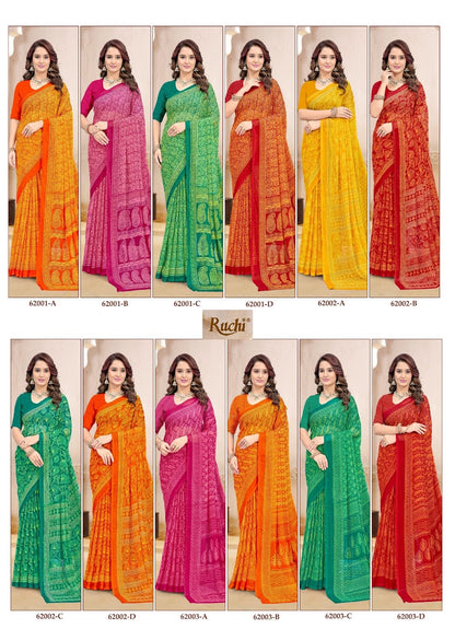 Super Star Chiffon 234 Ruchi Sarees Exporter India