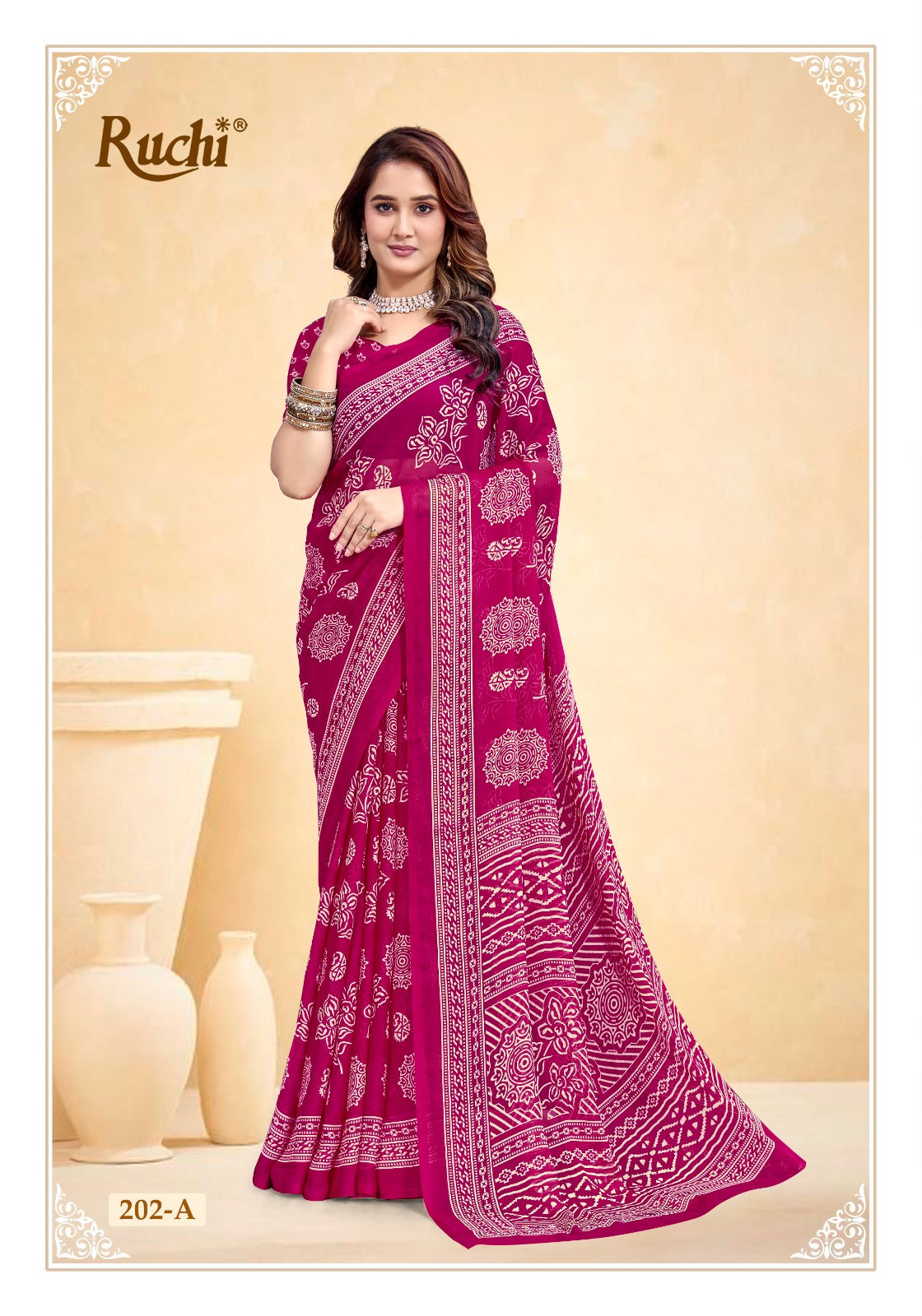 Super Star Chiffon 236 Ruchi Sarees Wholesaler India