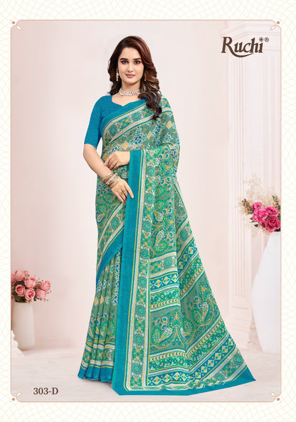 Super Star Chiffon 237 Ruchi Sarees Wholesaler
