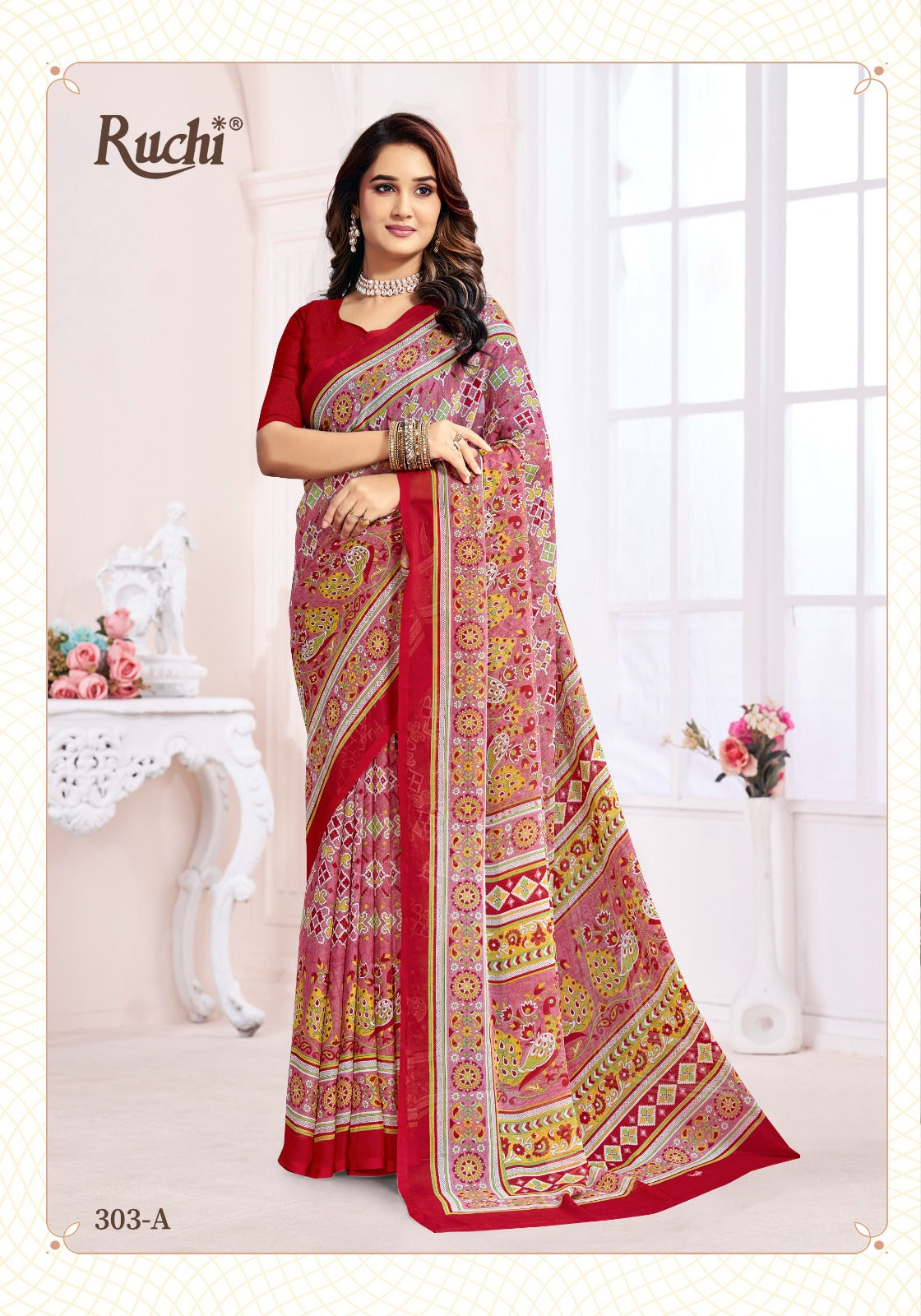 Super Star Chiffon 237 Ruchi Sarees Wholesaler