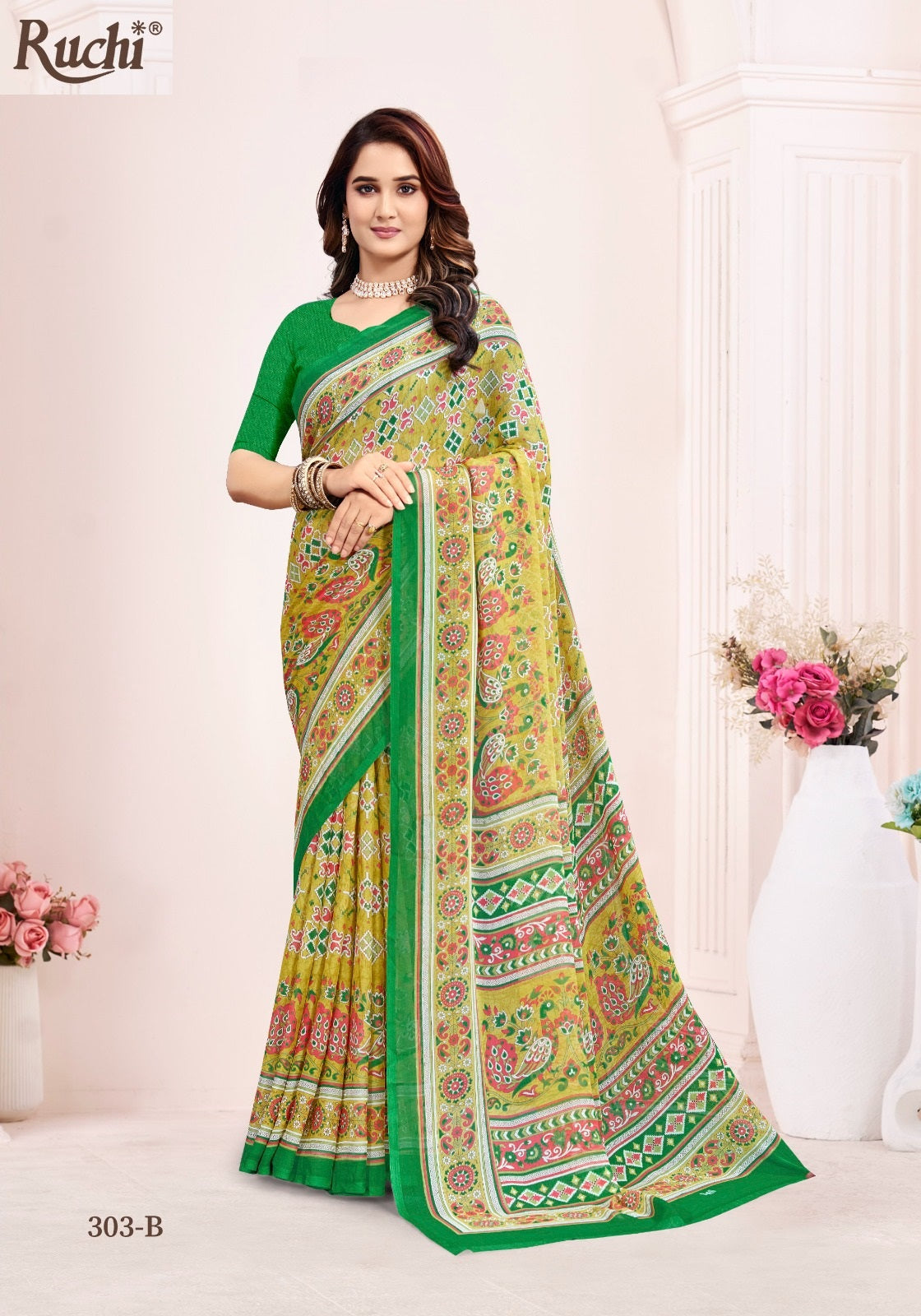 Super Star Chiffon 237 Ruchi Sarees Wholesaler