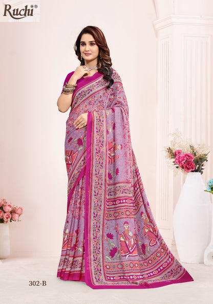 Super Star Chiffon 237 Ruchi Sarees Wholesaler