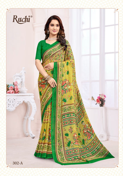 Super Star Chiffon 237 Ruchi Sarees Wholesaler