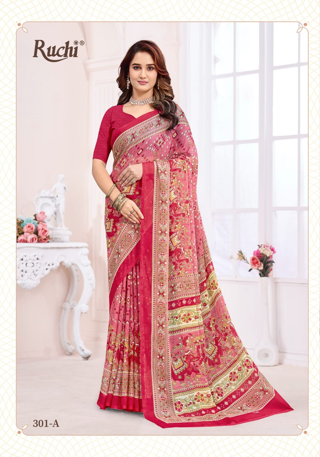 Super Star Chiffon 237 Ruchi Sarees Wholesaler