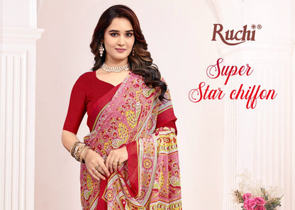 Super Star Chiffon 237 Ruchi Sarees Wholesaler