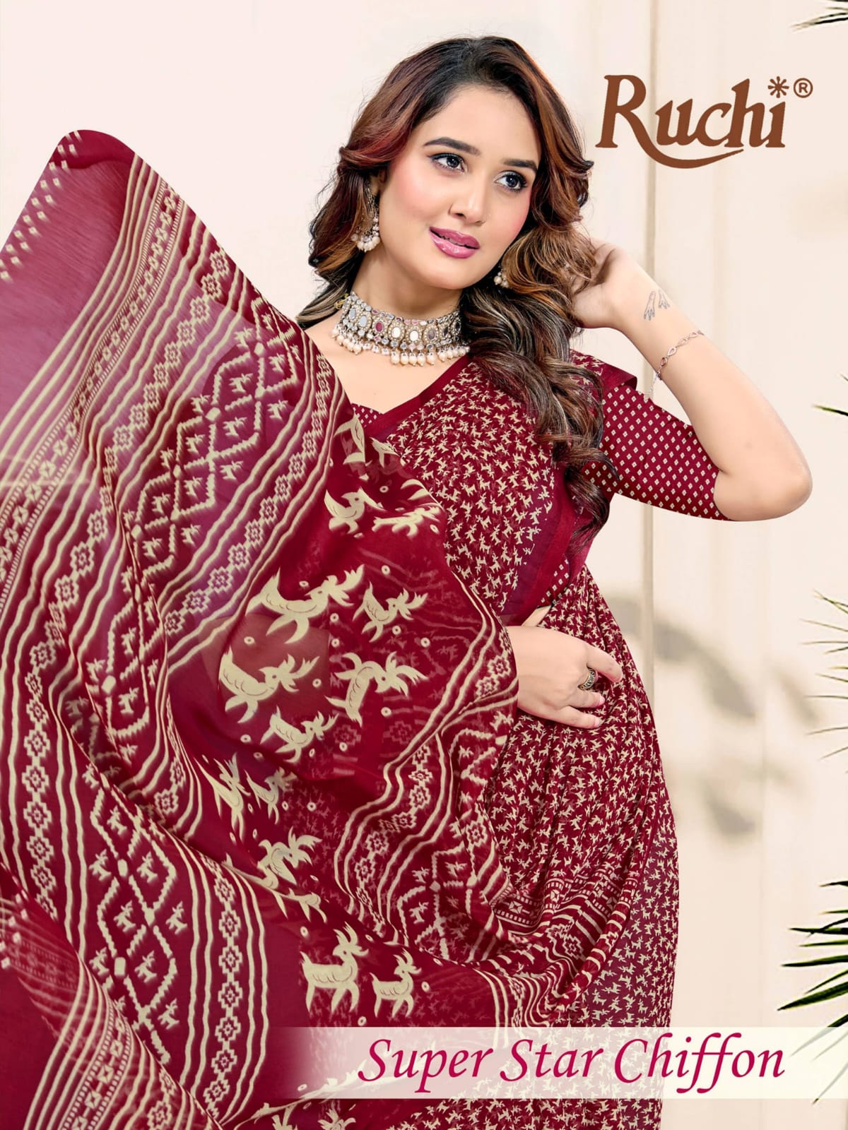Super Star Chiffon 246 Ruchi Sarees Supplier Ahmedabad