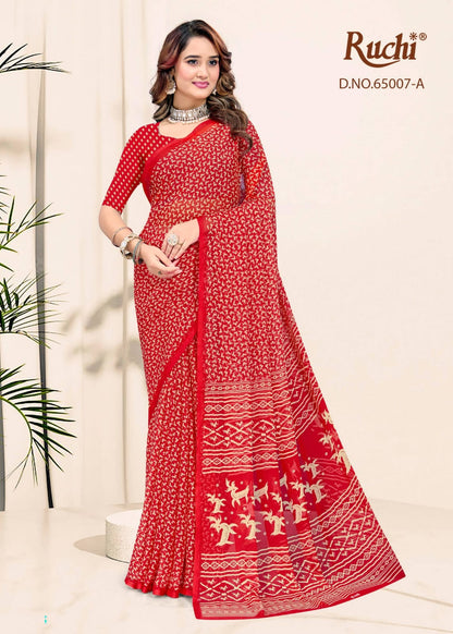Super Star Chiffon 246 Ruchi Sarees Supplier Ahmedabad